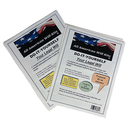 Two Sets Do It Yourself Legal Will Kit